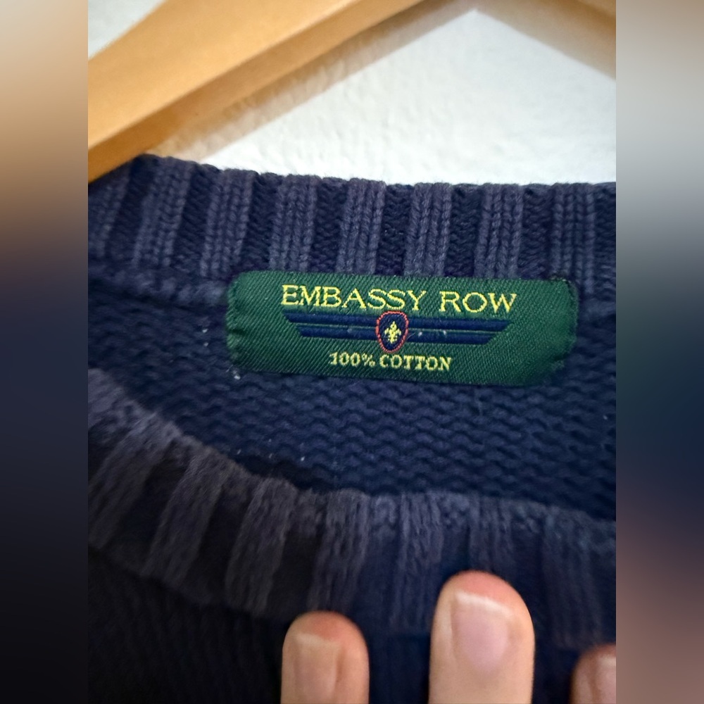 Embassy Row Argyle Crewneck Sweater - image 2